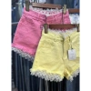 Quần short jean nữ lưng cao, đùi jean siêu hack dáng, phối REN Giá chỉ 139.000₫ 5