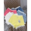 Quần short jean nữ lưng cao REN-MS014 chất denim viền tua, giảm giá 139k
