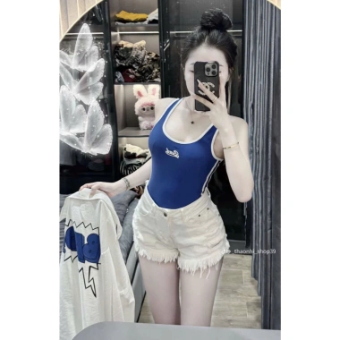 Quần short jean nữ trắng rách đùi lai tua cạp lưng cao hotgirl thời trang 139k 3 Quần short jean nữ trắng rách đùi lai tua cạp lưng cao hotgirl thời trang 139k 3