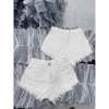 Quần short jean nữ trắng rách đùi lai tua cạp lưng cao hotgirl thời trang 139k 4