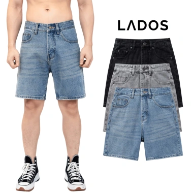 Quần short jeans nam cao cấp LADOS-14.141 vải dày không bay màu, năng động, dễ phối đồ - giá 209.000