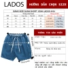 Quần short jeans nam LADOS 4.104 lưng thun cao cấp, dây rút, trẻ trung thời trang - 199k 4