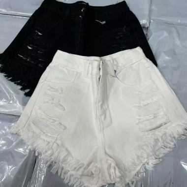 Quần short jeans nữ 2 màu, kiểu rách, tua rua, cạp cao, siêu thoải mái, chỉ 129k