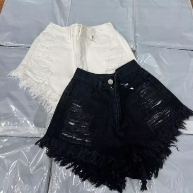 Quần short jeans nữ 2 màu, kiểu rách, tua rua, cạp cao, siêu thoải mái, chỉ 129k