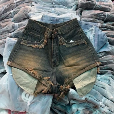 Quần Short Jeans Nữ Bụi Đậm 2 Túi, Viền Lưng Cao, Thời Trang - Giá 129.000₫ 3