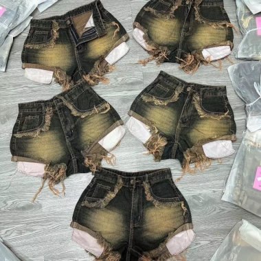 Quần Short Jeans Nữ Bụi Đậm 2 Túi, Viền Lưng Cao, Thời Trang - Giá 129.000₫ 5
