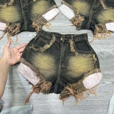 Quần Short Jeans Nữ Bụi Đậm 2 Túi, Viền Lưng Cao, Thời Trang - Giá 129.000₫ 6