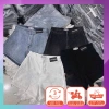 Quần short jeans nữ đính tem da lưng cao co giãn - Giá chỉ 159.000đ, giảm mạnh