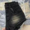 Quần Short Jeans Nữ Xám Khói Đen Túi Viền Tua Rua Cạp Lưng Tôn Dáng 129.000VND 2