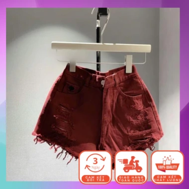 Quần Short Jeans Thêu Tim Rách Lưng Cao Tôn Dáng - Giá 129.000đ (Giảm 22%)