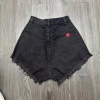 Quần Short Jeans Thêu Tim Rách Lưng Cao Tôn Dáng - Giá 129.000đ (Giảm 22%) 2
