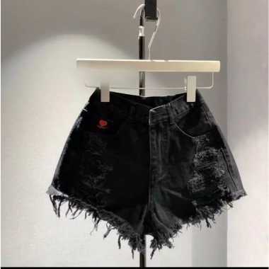 Quần Short Jeans Thêu Tim Rách Lưng Cao Tôn Dáng - Giá 129.000đ (Giảm 22%)