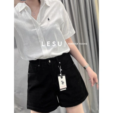 Quần Short Jeans Trơn Basic Thêu Ngựa PL - Ảnh Tự Chụp Giá Ưu Đãi 310.000 VNĐ 2 Quần Short Jeans Trơn Basic Thêu Ngựa PL - Ảnh Tự Chụp Giá Ưu Đãi 310.000 VNĐ 2