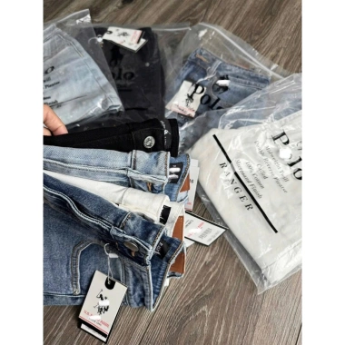 Quần Short Jeans Trơn Basic Thêu Ngựa PL - Ảnh Tự Chụp Giá Ưu Đãi 310.000 VNĐ
