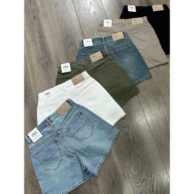 Quần Short Jeans Trơn Đai Lưng ZR - Phong Cách Hiện Đại, Giá Ưu Đãi 288k