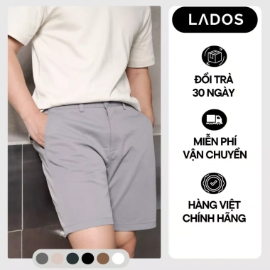 Quần Short Kaki Nam Cao Cấp LADOS-24.134 Chun Co Giãn Regular Dễ Phối Đồ 171k