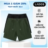Quần short kaki nam LADOS-14.103, đùi, lưng chun, dây rút, thoáng mát, form đẹp