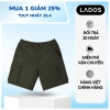 Quần short kaki nam LADOS-4.176, túi hộp, gài nút, lưng chun co giãn, trẻ trung, thoải mái - giá chỉ 244.000₫