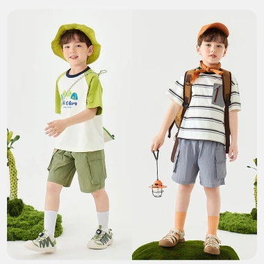 Quần short mùa hè bé trai bé gái Minibala - rộng thoáng, ngoài trời, giá ưu đãi 440k 2