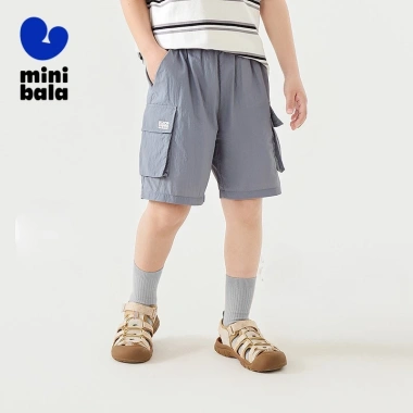 Quần short mùa hè bé trai bé gái Minibala - rộng thoáng, ngoài trời, giá ưu đãi 440k 5