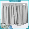 Quần Short Nam Ice Silk Thoáng Khí Mùa Hè, Băng Lụa Mềm Mại, Co Giãn, Eo Thường, Đầu Gối Trơn, Homewear Bãi Biển 289k