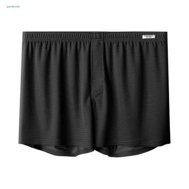 Quần Short Nam Ice Silk Thoáng Khí Mùa Hè, Băng Lụa Mềm Mại, Co Giãn, Eo Thường, Đầu Gối Trơn, Homewear Bãi Biển 289k 7
