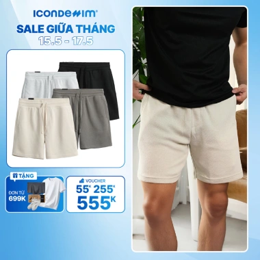 Quần short nam ICONDENIM Pique regular QSID138 - Giá 269k, giảm tới 18% Quần short nam ICONDENIM Pique regular QSID138 - Giá 269k, giảm tới 18%
