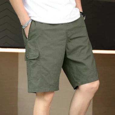 Quần short nam kaki cotton mềm mịn dày dặn, thoải mái, phong cách thể thao, giảm giá 125.000₫