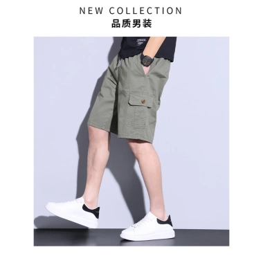 Quần short nam kaki cotton mềm mịn dày dặn, thoải mái, phong cách thể thao, giảm giá 125.000₫