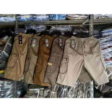 Quần short nam kaki lụa cong, lưng thun co giãn, túi hộp, khóa kéo, size 50-90kg - Giá ưu đãi 84.000₫
