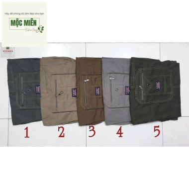 Quần short nam kaki lụa cong, lưng thun co giãn, túi hộp, khóa kéo, size 50-90kg - Giá ưu đãi 84.000₫ 2
