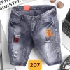 Quần short nam thêu logo chất bò co dãn 4 chiều skinny đẹp rin trơn 125.020 VND 9