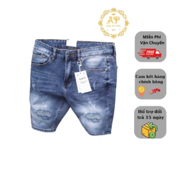 Quần short nam thêu logo chất bò co dãn 4 chiều skinny đẹp rin trơn 125.020 VND 10