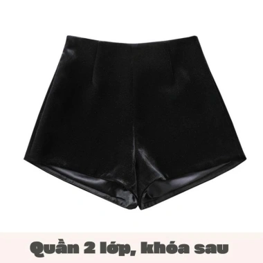Quần Short Nhung Cạp Cao Nữ - Dễ Phối Đồ Cho Mặc Đi Chơi, Noel, Tết 7 Quần Short Nhung Cạp Cao Nữ - Dễ Phối Đồ Cho Mặc Đi Chơi, Noel, Tết 7