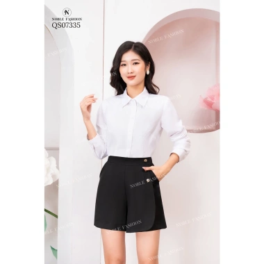 Quần short nữ 2 lớp vải Đũi xước nhật, co giãn nhẹ, cao cấp dày dặn, 320.000đ QS7.355 3