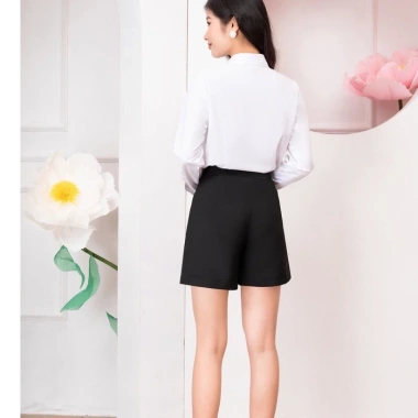 Quần short nữ 2 lớp vải Đũi xước nhật, co giãn nhẹ, cao cấp dày dặn, 320.000đ QS7.355 8
