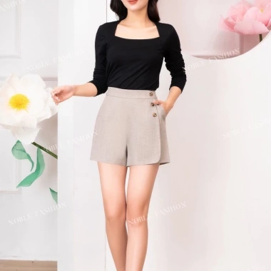Quần short nữ 2 lớp vải Đũi xước nhật, co giãn nhẹ, cao cấp dày dặn, 320.000đ QS7.355 9