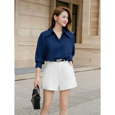 Quần Short Nữ JOVEN Nira Lưng Cao, Nắp Túi Giả, Hai Bên Sườn - Giá Ưu Đãi 494k 4 Quần Short Nữ JOVEN Nira Lưng Cao, Nắp Túi Giả, Hai Bên Sườn - Giá Ưu Đãi 494k 4