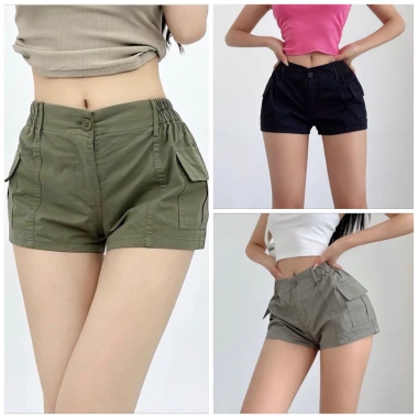 Quần short nữ kaki thời trang size đa dạng màu sắc tặng dây buộc tóc giảm 73k