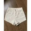 Quần short nữ lưng cao denim co giãn 2 màu đen trắng thời trang Hàn Quốc giá 126k 5