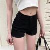 Quần short nữ lưng cao denim co giãn 2 màu đen trắng thời trang Hàn Quốc giá 126k 9