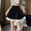 Quần short nữ màu tím eo cao, ren viền khâu, ống rộng - Giá chỉ 196.560 VND 9