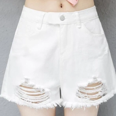 Quần short nữ rách Quảng Châu - Thiết kế cá tính, giá chỉ 138k, giảm 18% 7