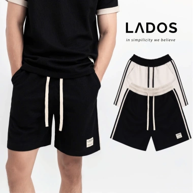 Quần short thể thao nam LADOS-4.144 sọc sườn thun tổ ong, năng động, chỉ 139.000₫