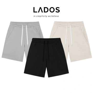 Quần short thun nam vải nỉ chân cua Lados 14.136 co giãn mềm mại, giá ưu đãi 117k