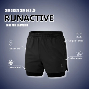 Quần Shorts Thể Thao Chạy Bộ LADOS-4.202 2 Lớp - Lót Thun, Bảo Hộ Tuyệt Đối, 135k 3