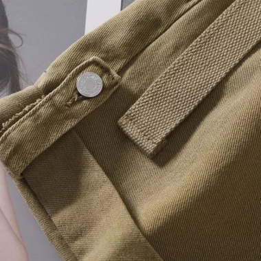 Quần sooc bò đai dù gập vấn gấu tôn dáng Quảng Châu chỉ 270k - thiết kế đẹp
