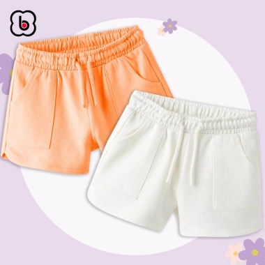 Quần sooc đùi bé BabyloveGO QT009 cạp chun co giãn thoải mái, giảm giá 99.000₫