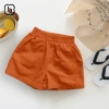 Quần sooc đùi linen kaki mềm bé 9-30kg - màu trắng đen cam - BabyloveGO giảm 105k 2