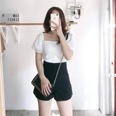 Quần Sooc Nữ Cạp Cao Xinh Xắn – Thoáng Mát, Đẹp Dáng, Giá 62,499 VND Giảm 49,999 VND 8